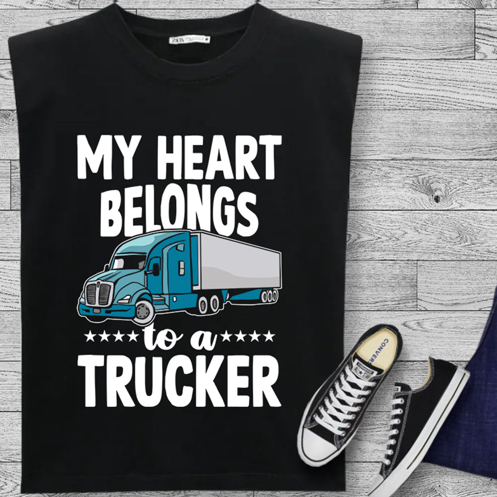 My Heart Belongs to a Truck DTF Transfer