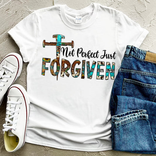 Not Perfect Just Forgiven DTF Transfer