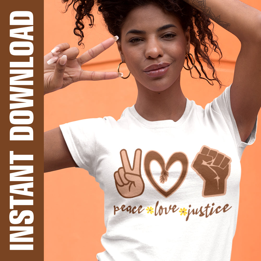 Peace Love Justice PNG SVG
