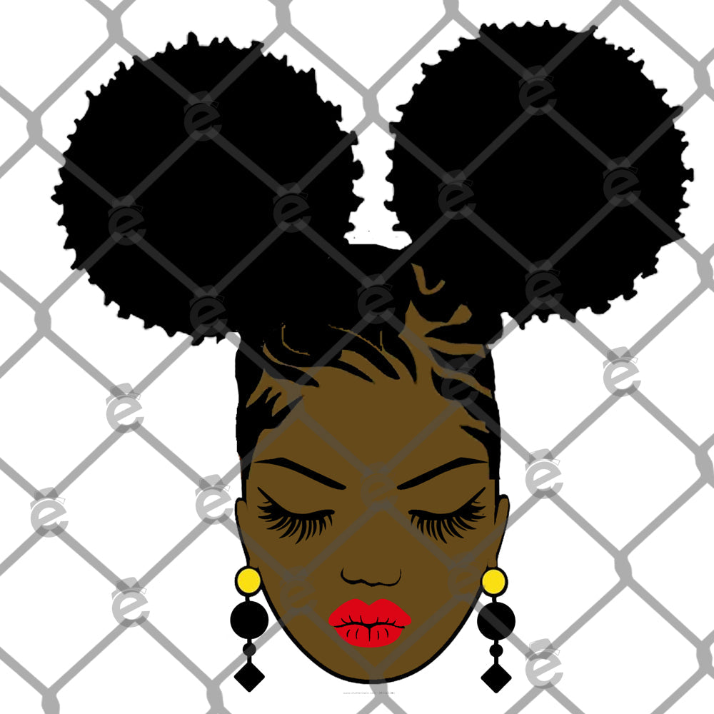 Pretty Afro PNG SVG