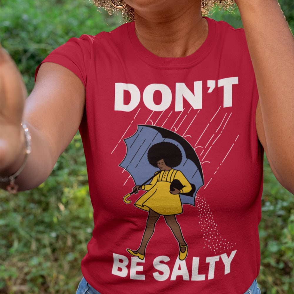 Don't Be Salty Afro DTF Transfer - white