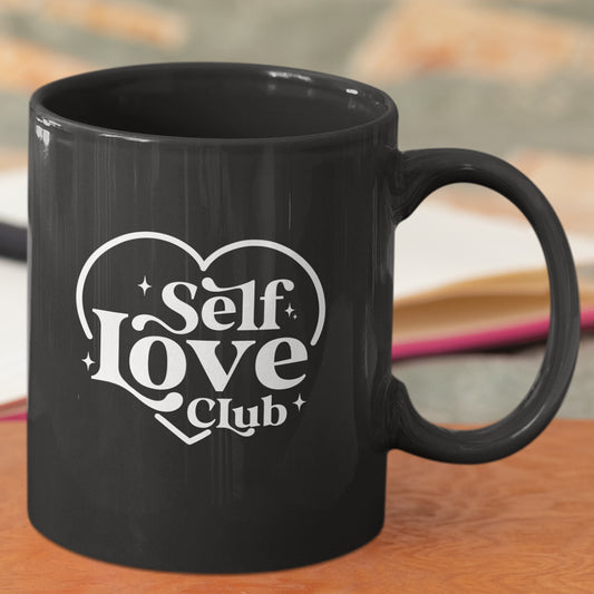 Self Love White Mug UV DTF Stickers