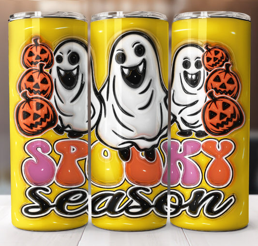 Spooky Season Puff Inflated Tumbler Sublimation Transfer