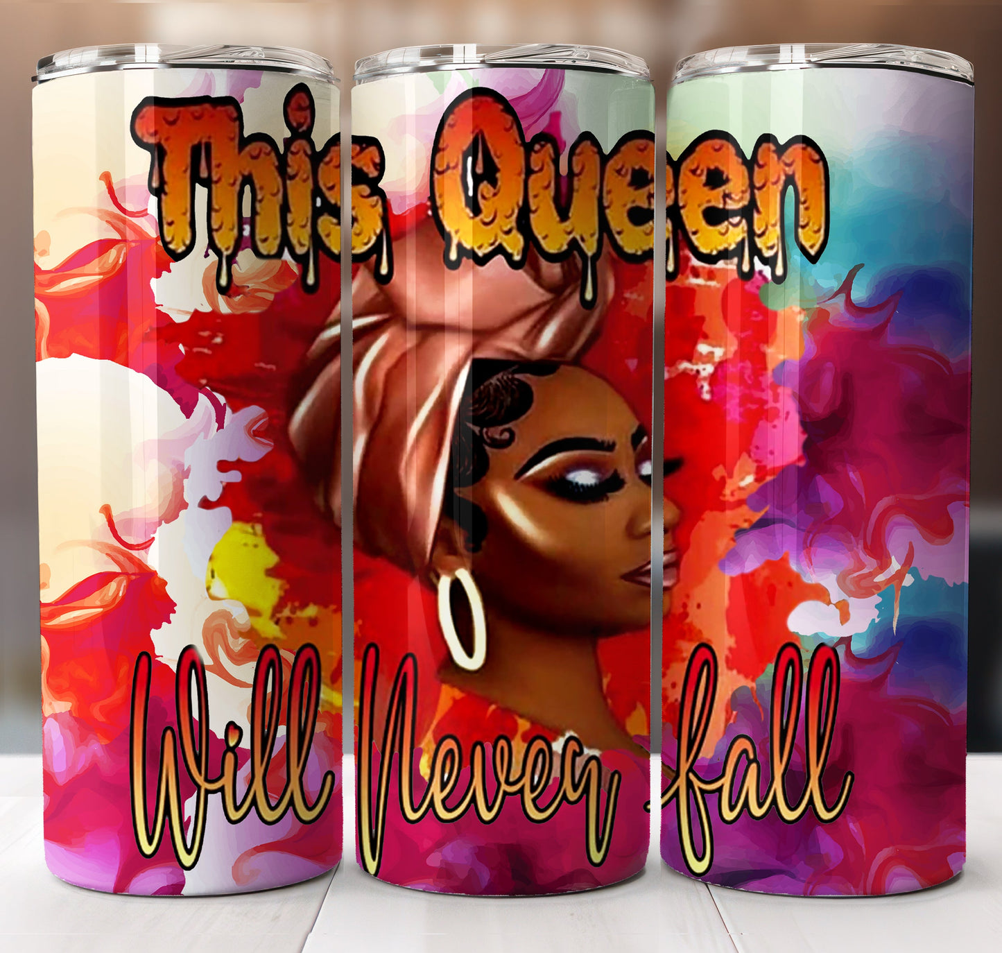 This Queen Will Never Fall Tumbler Sublimation Transfer